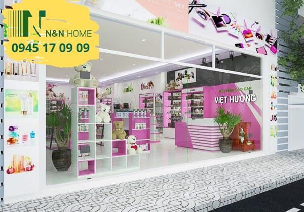 Thi công cửa hàng mỹ phẩm Việt Hương tại quận 1 - TPHCM