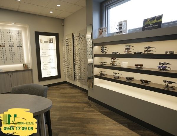 Thiết kế cửa hàng mắt kính tiêu chuẩn