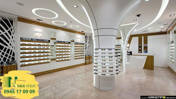 Thiết kế shop mắt kính đẹp mê ly ở quận 4 - TPHCM