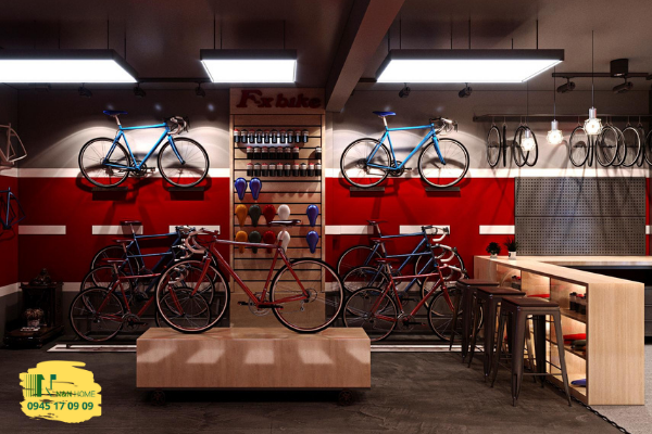 thiết kế cửa hàng xe đạp thể thao