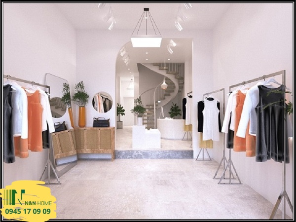 thiết kế shop quần áo nhỏ 10m2
