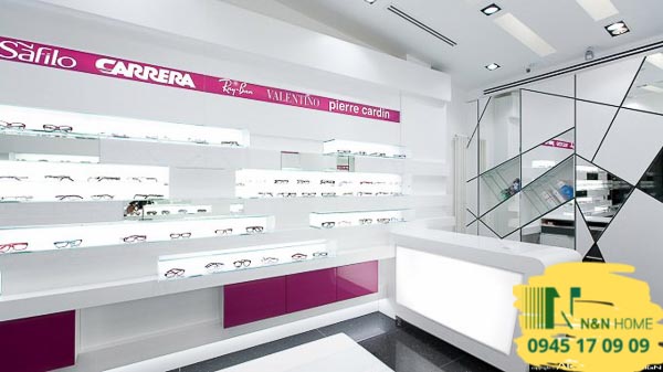 Thiết kế cửa hàng mắt kính nữ sang chảnh ở Tân Bình - TPHCM