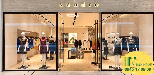 Thiết kế shop thời trang Sandro thanh lịch ở Thủ Đức - TPHCM