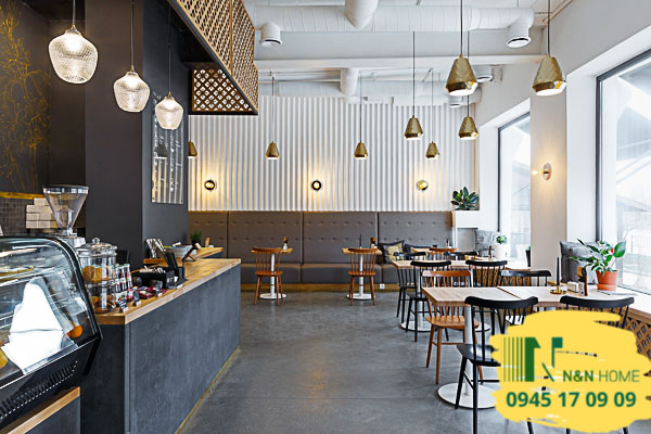 Thiết kế cửa hàng cafe phong cách hiện đại siêu đẹp ở quận 1 - TPHCM