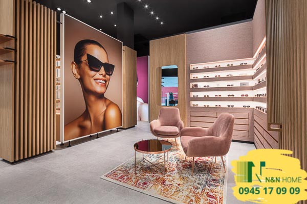 Thiết kế shop mắt kính nội thất đơn giản ở Thủ Đức - TPHCM