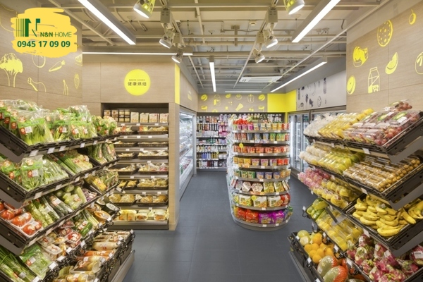 Thiết kế siêu thị mini Fresh Mart tinh tế tại quận 6 - TP.HCM
