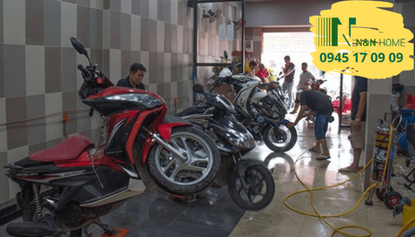 thiết kế showroom sửa chữa xe máy