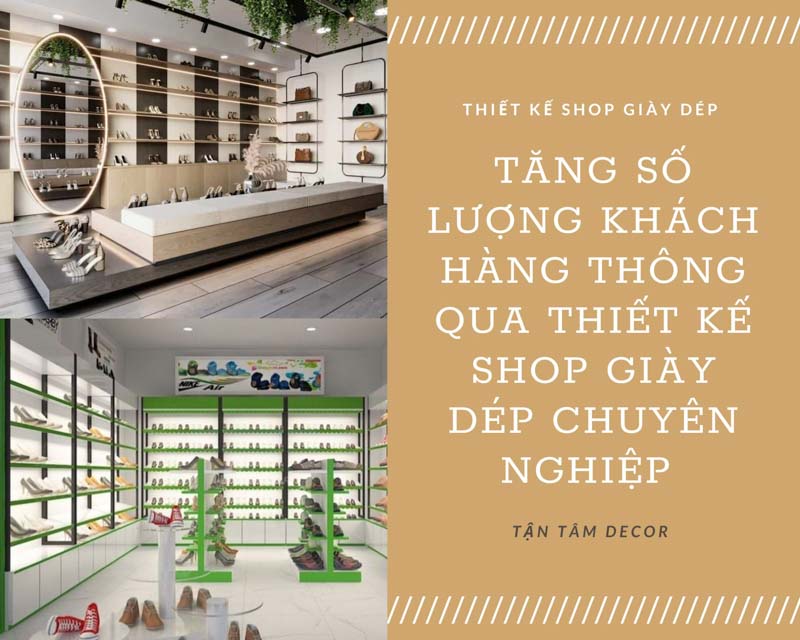 thiết kế shop giày dép 